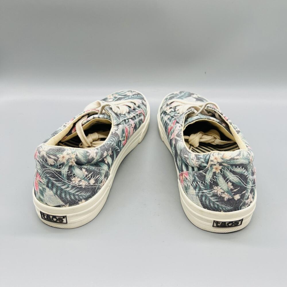 Taos Shoes Women 8.5 Multicolor Floral Canvas Plim Soul Lace Up Sneakers Comfort - Picture 6 of 11